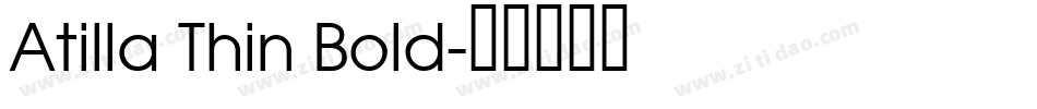 Atilla Thin Bold字体转换